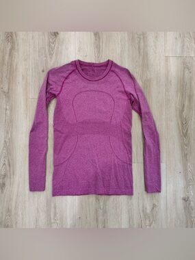 Lululemon Swiftly Long Sleeve Seamless Performance Top - Magenta